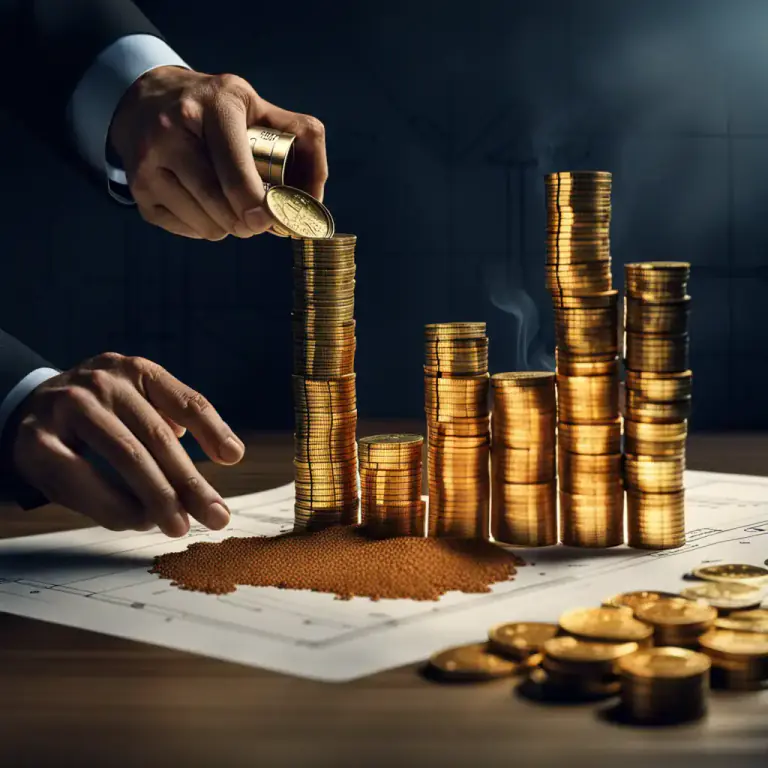 Visual representation of "put to" - To make an investment.