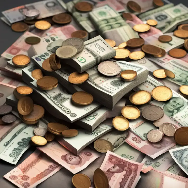 Visual representation of "pot" - A lot of money that has been gathered or offered.