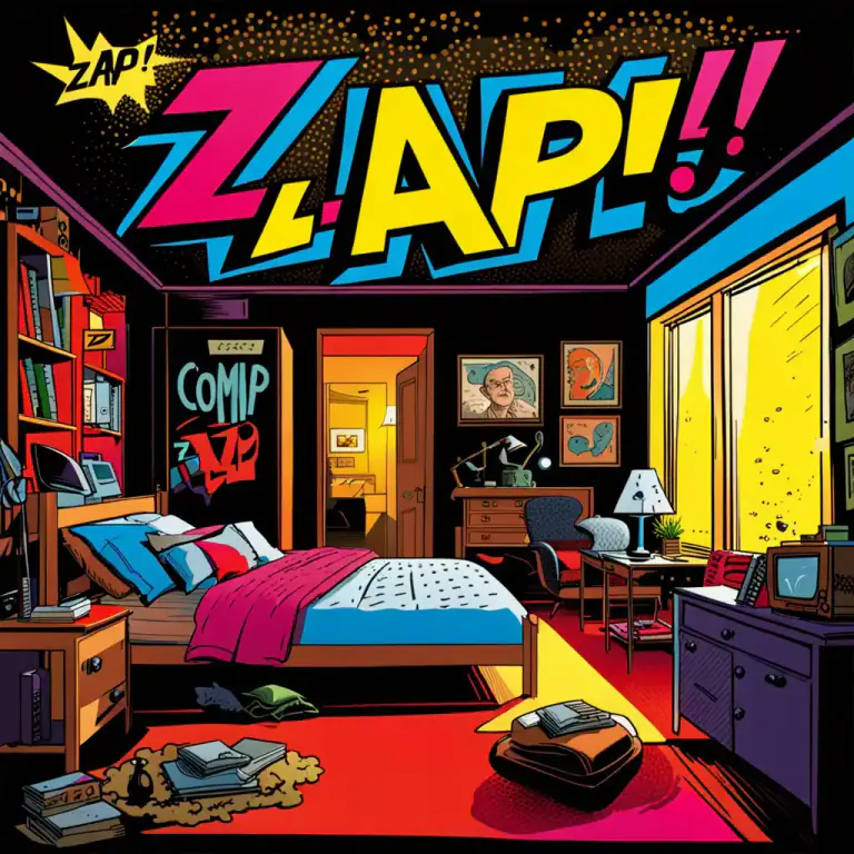 Visual representation of "zap" - An exclamation to signify a sudden effect or action