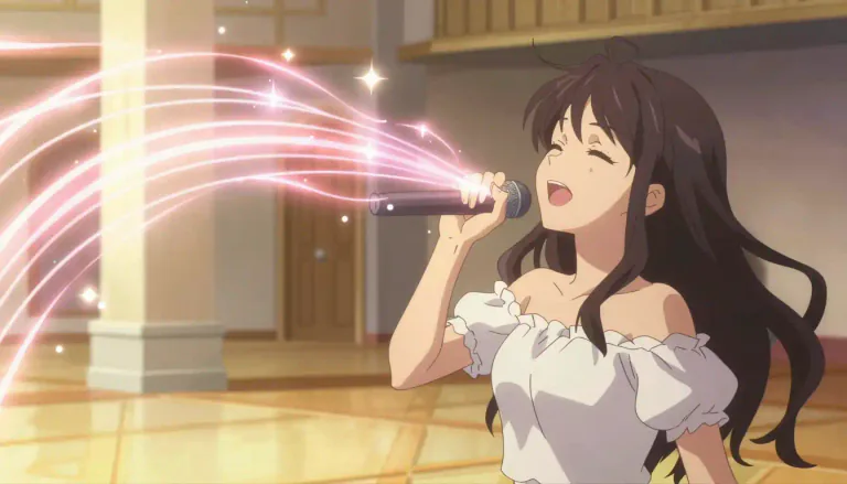 Visual representation of "rhapsody" - An intense feeling of happiness or enthusiasm