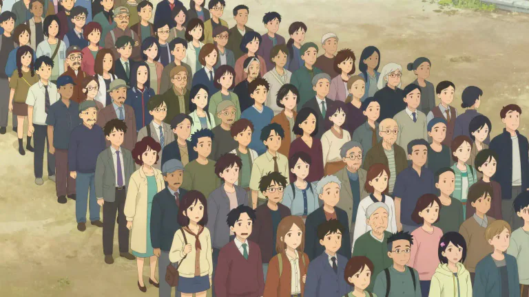 Visual representation of "masse" - A large number of people or things grouped together.