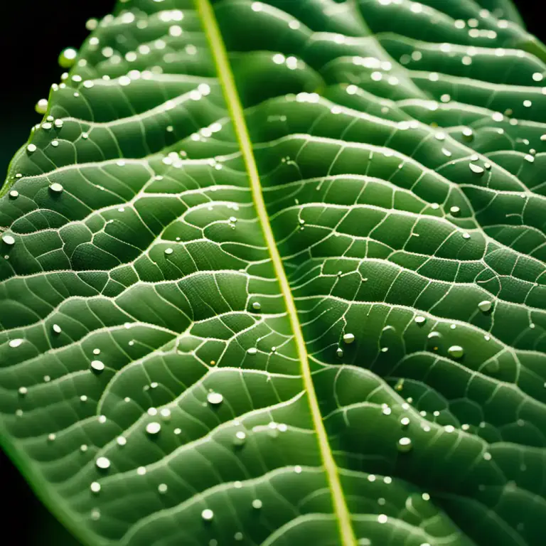 Visual representation of "cuticle" - A protective film covering a surface of a plant, especially a leaf