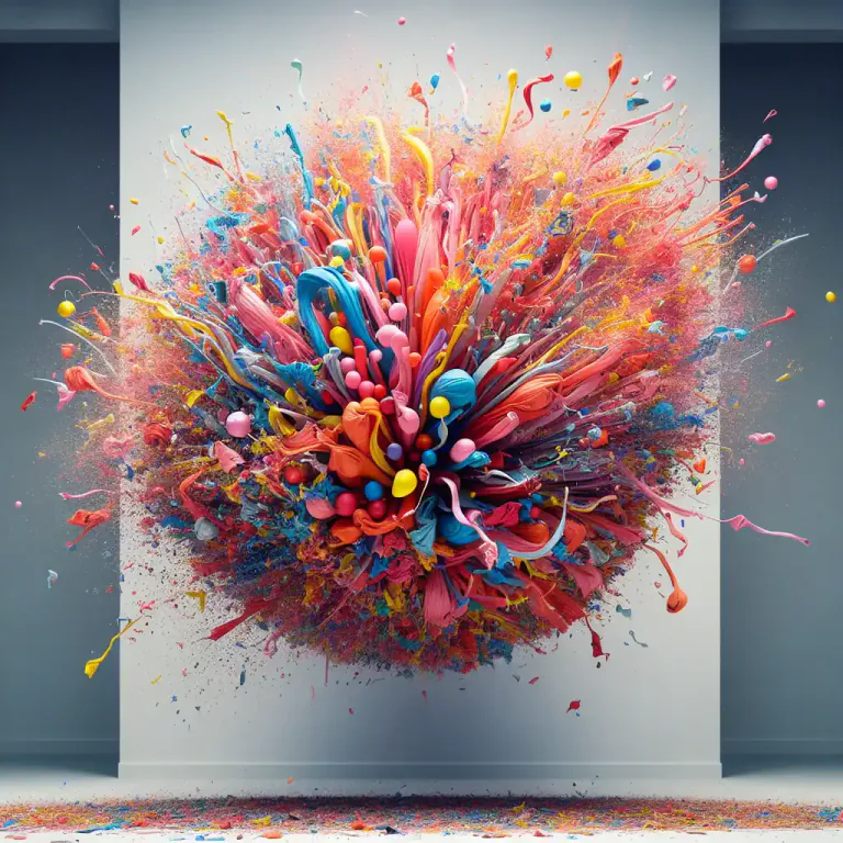 Visual representation of "burst onto" - To suddenly and forcefully appear or enter a place or situation.