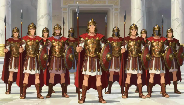 Visual representation of "praetorian" - Relating to the Praetorian Guard, the elite soldiers of ancient Rome who protected the emperor.