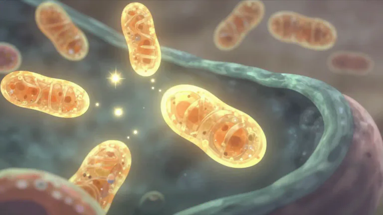 Visual representation of "mitochondrial" - Relating to mitochondria, the structures in cells that generate energy.
