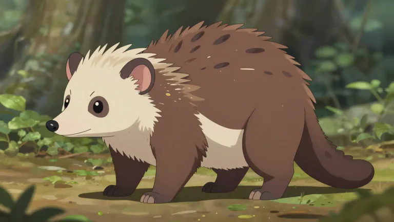 Visual representation of "tenrec" - A small to medium-sized mammal, commonly found in Madagascar, known for its spiny coat and similar appearance to a hedgehog.
