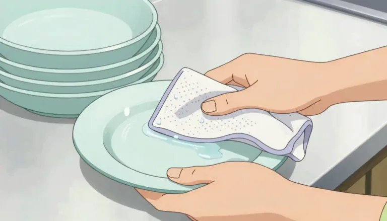 Visual representation of "dishtowel" - A dishtowel is a cloth or fabric used for drying dishes and utensils after they have been washed.