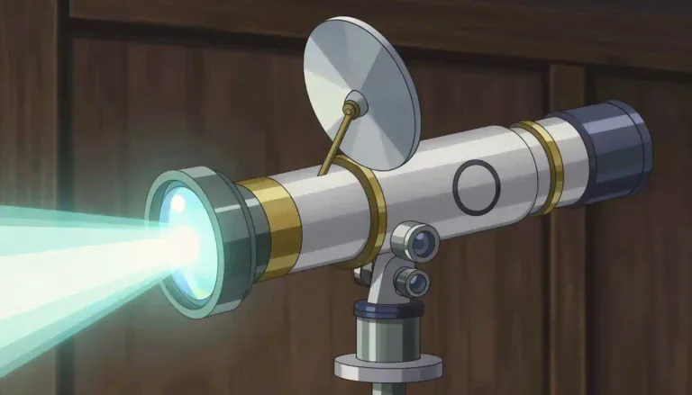 Visual representation of "catadioptric" - Relating to an optical system that uses both lenses and mirrors to focus light.