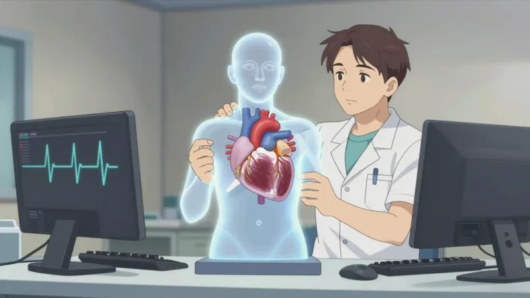 Visual representation of "cardiology" - It is the study of heart and its diseases.