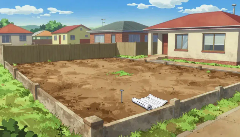 Visual representation of "erf" - It is a piece of land for building a house, common in South Africa.