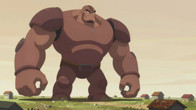 Visual representation of "goliath" - A person or thing of enormous size or strength.