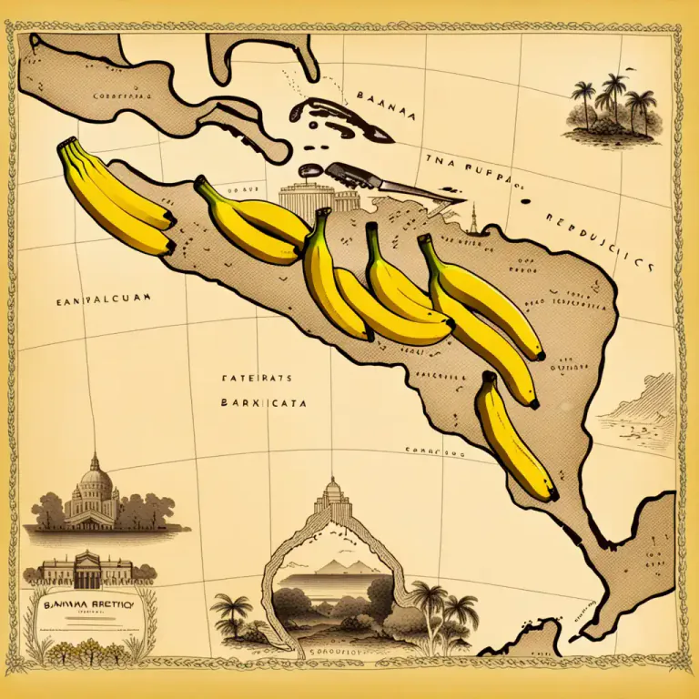 Visual representation of "banana" - A country with political instability, dependent on limited agriculture (bananas).