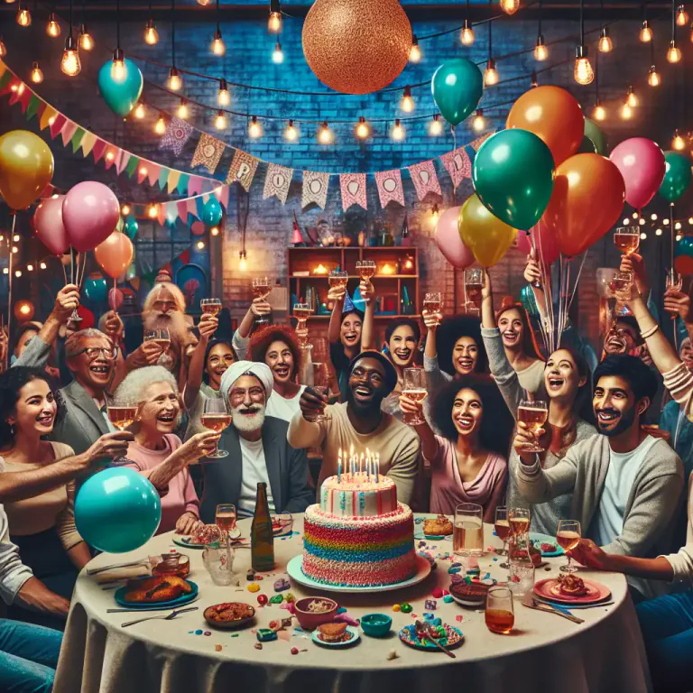 Visual representation of "throw" - To hold a party.