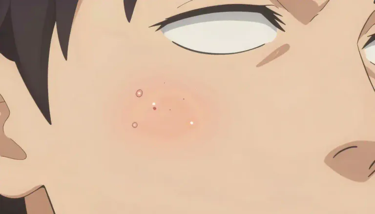Visual representation of "whitehead" - A whitehead is a small, closed blemish with a white center that appears on the skin due to clogged pores.