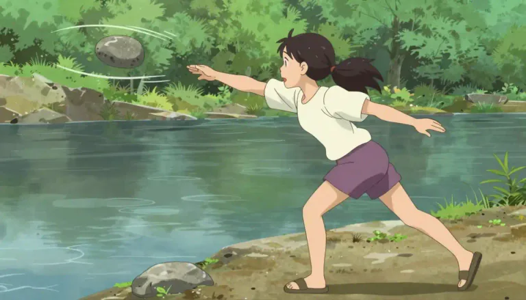 Visual representation of "cast" - To throw something forcefully in a specific direction