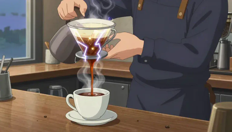 Visual representation of "decaf" - Coffee that has had most of the caffeine removed.