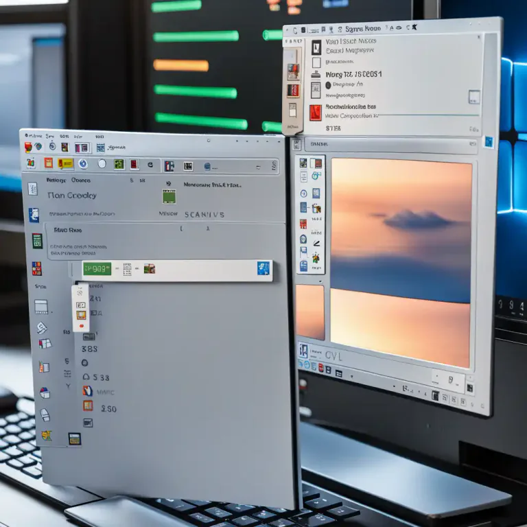 Visual representation of "minimize" - To make a window or an application on a computer's screen smaller.