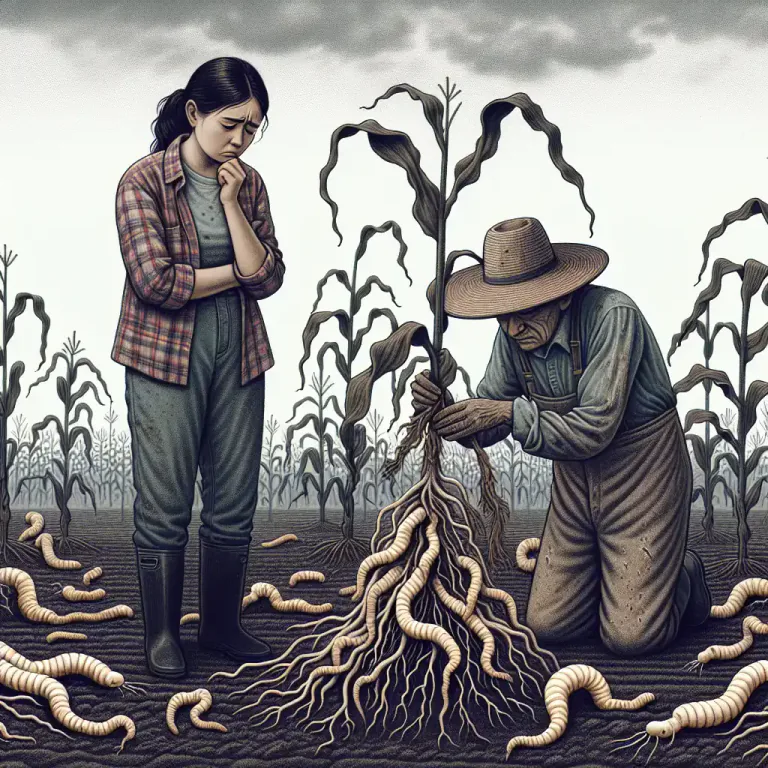 Visual representation of "roundworm" - A plant disease that is caused by nematodes, especially the ones that affects the roots of the crops.