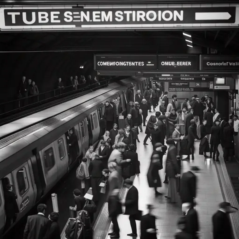 Visual representation of "tube" - The system of trains in London, also known as the 'underground'.