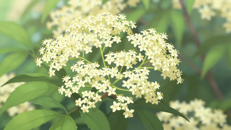Visual representation of "elderflower" - Elderflower is the flower of the elder tree, commonly used to make beverages, syrups, and other food products.