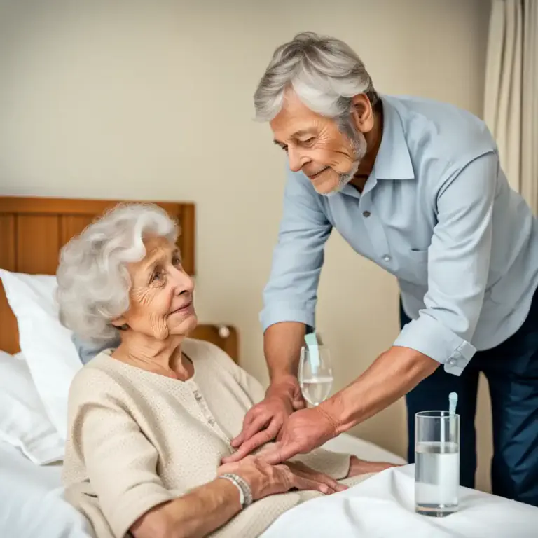 Visual representation of "nurse" - To take care of someone by providing them what they need to recover