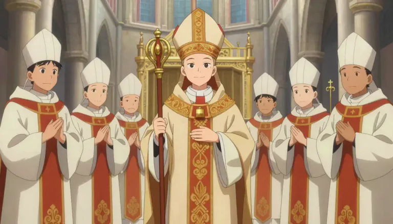 Visual representation of "archbishop" - The highest-ranking bishop in a particular area or region.