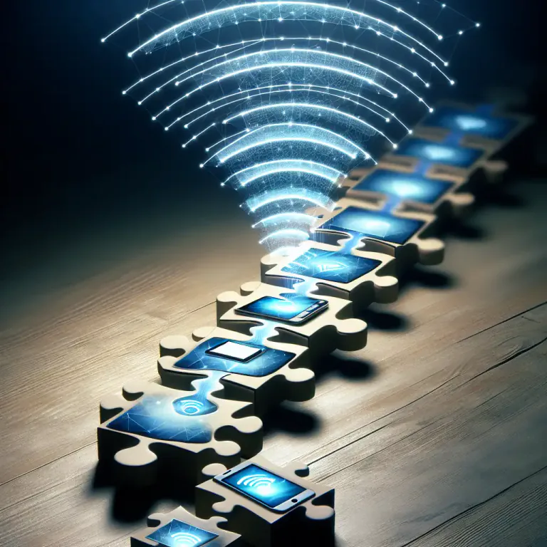 Visual representation of "connective" - Of or relating to connection or connectivity.