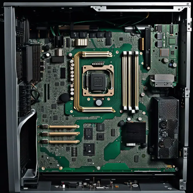 Visual representation of "mother" - The primary component in a computer