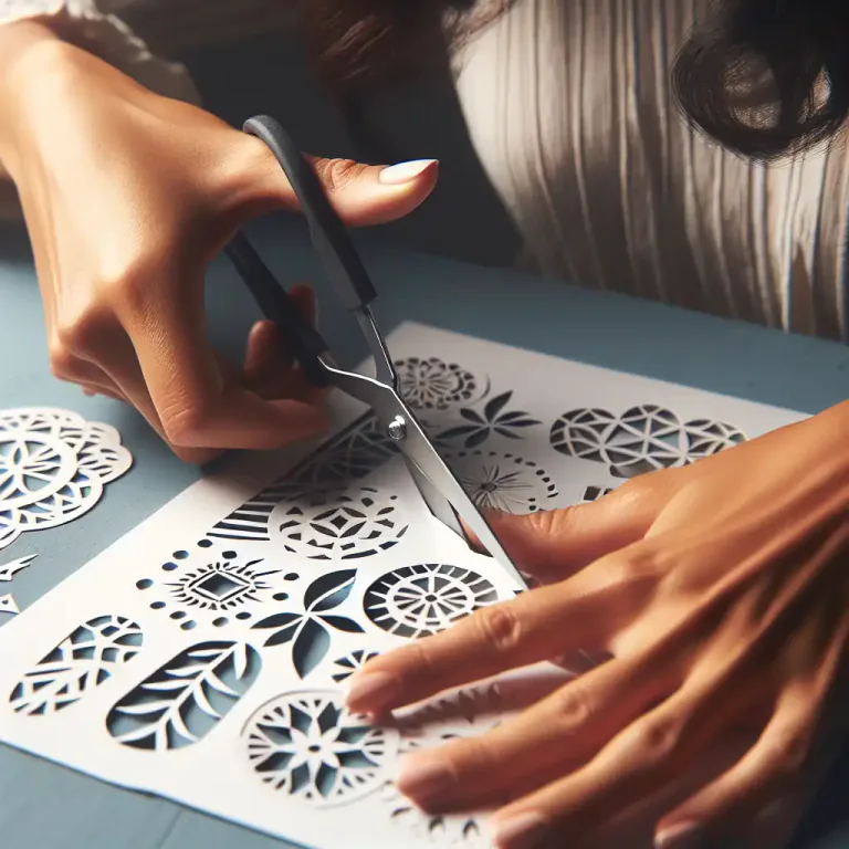Visual representation of "scissors" - To cut with scissors.