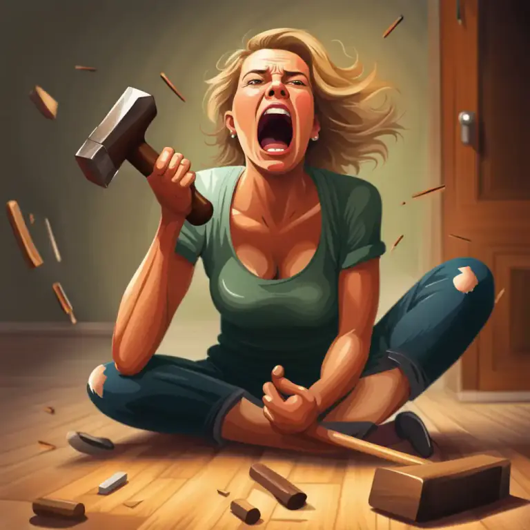Visual representation of "curse" - To use strong rude language when you are angry