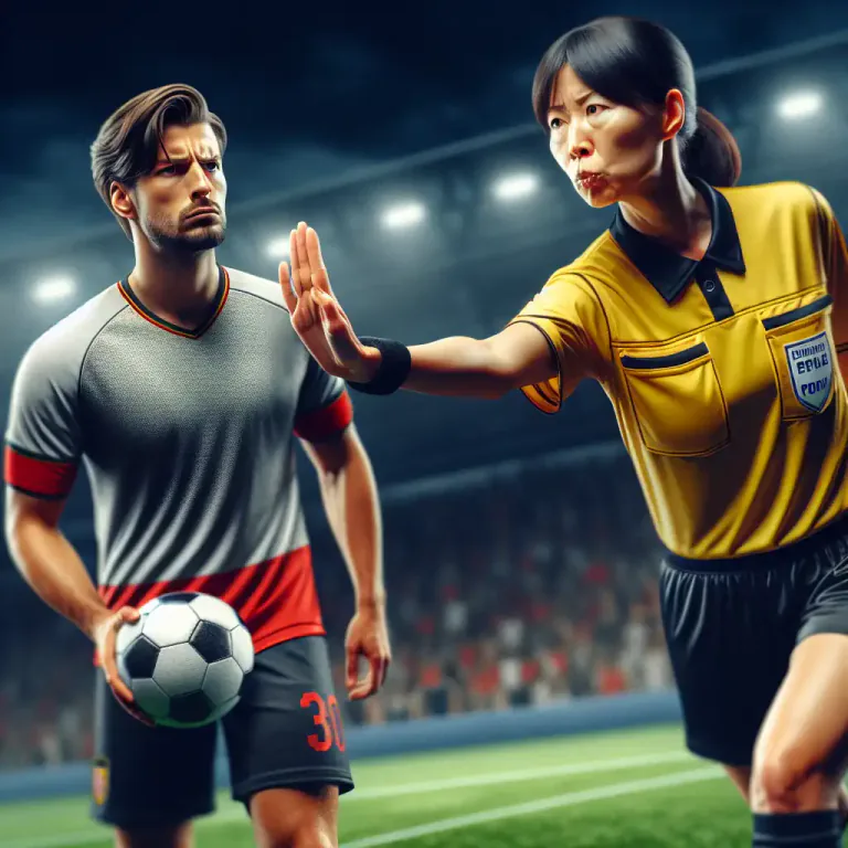 Visual representation of "handball" - A violation in soccer where a player touches the ball with their hand or arm