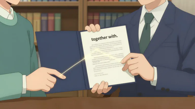Visual representation of "tecum" - A term used in legal and literary contexts meaning 'with you' or 'together with'.