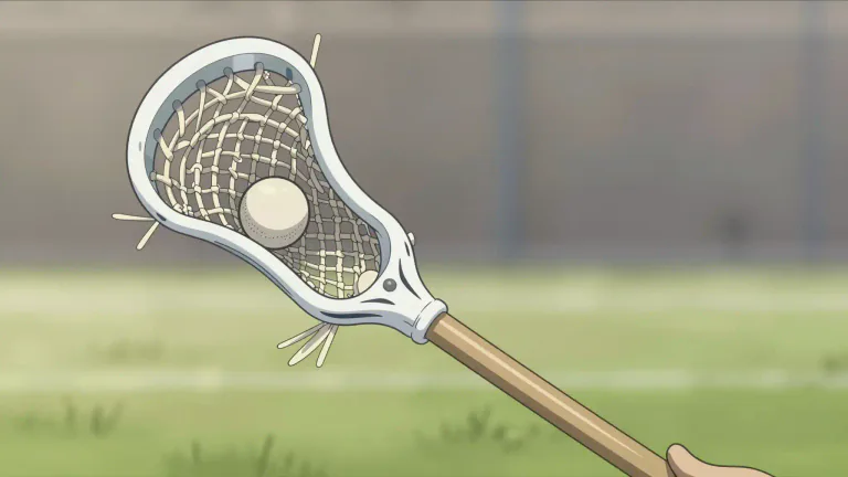 Visual representation of "lacrosse" - The stick used in the game of lacrosse, also known as a crosse.