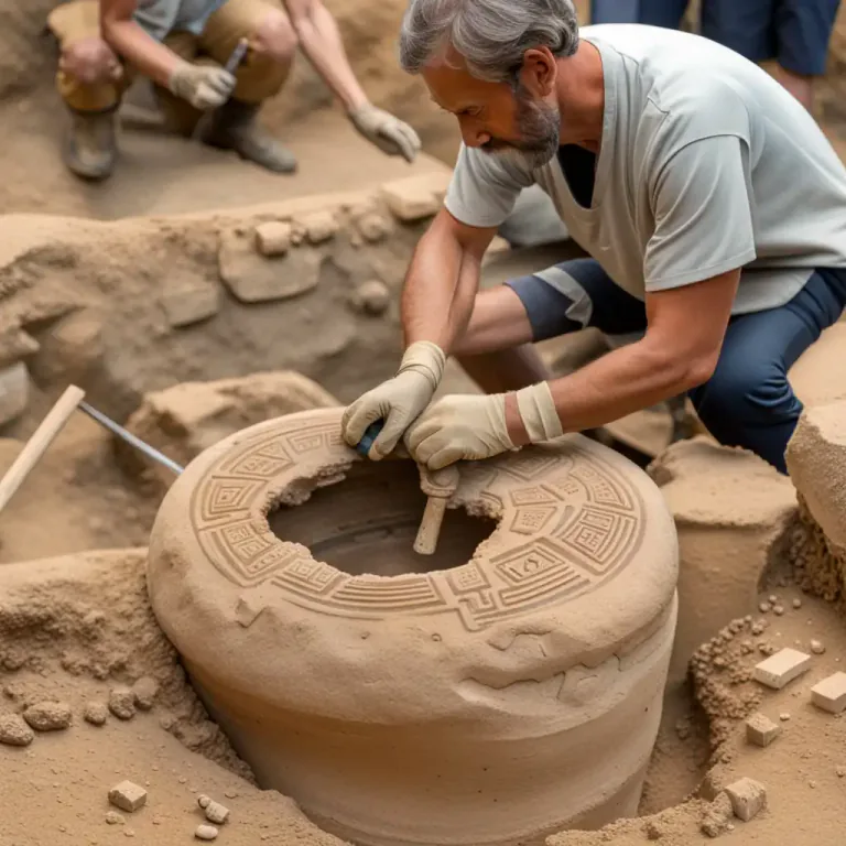Visual representation of "vase" - In archaeology, a vessel used in ancient times.