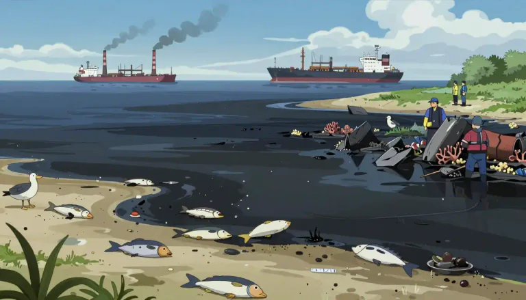 Visual representation of "ecocide" - The deliberate destruction of the natural environment, usually for profit or political reasons.