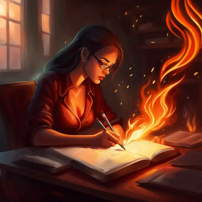 Visual representation of "on fire" - Figuratively, very passionate or excited.