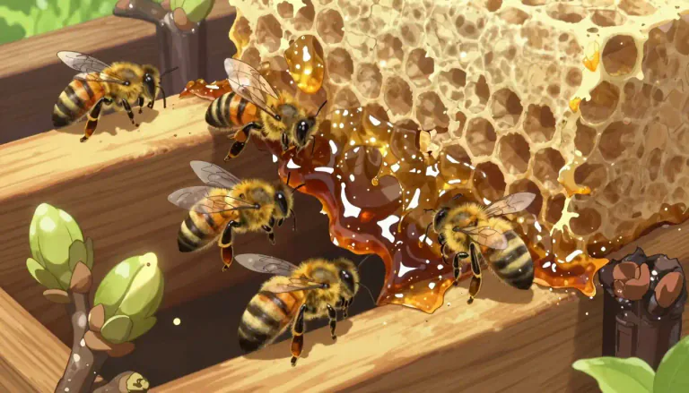 Visual representation of "propolis" - Propolis is a resinous compound made by bees from tree buds and resin; it is used for its alleged health benefits.