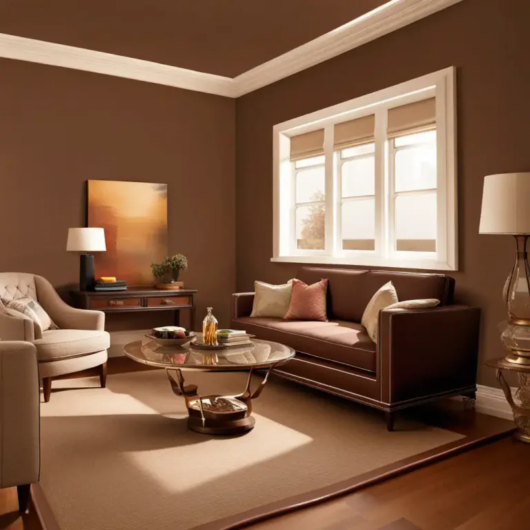 Visual representation of "mocha" - A dark brown color, like that of mocha coffee.