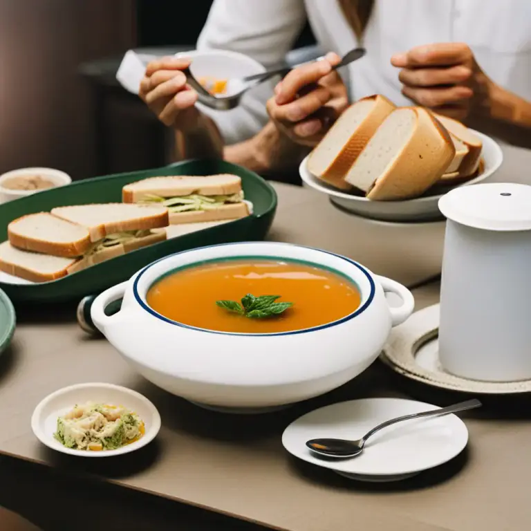Visual representation of "lunch" - a light meal served in the middle of the day