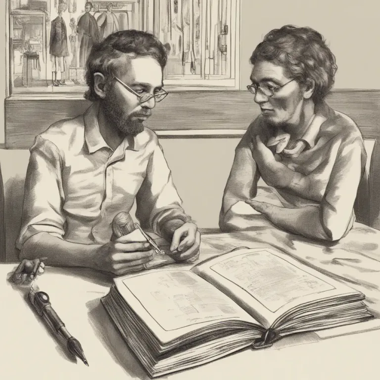 Visual representation of "in common with somebody/something" - To share the same features, characteristics, or interests with someone or something