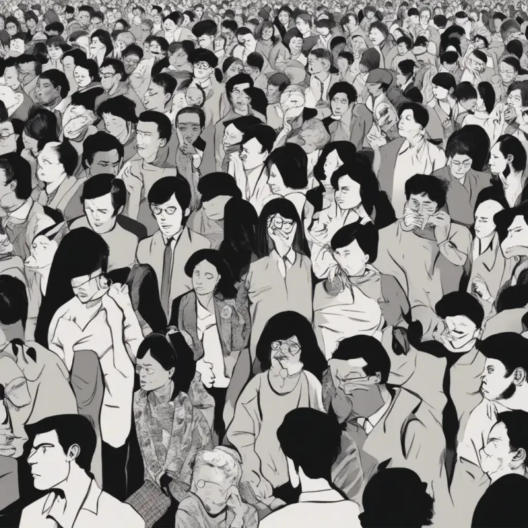 Visual representation of "keep/get your head down" - To avoid attention or behave in a way that stops people from noticing you