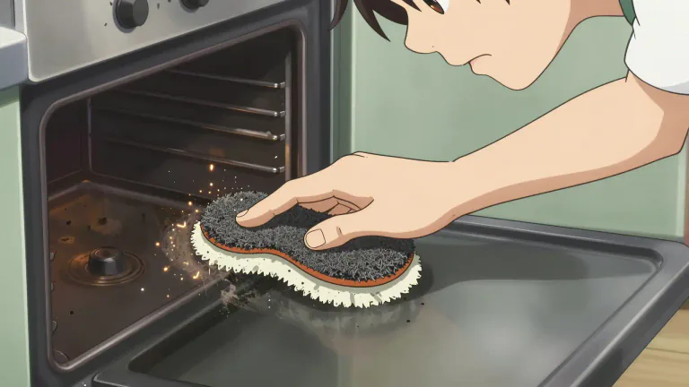 Visual representation of "scour" - To clean something by rubbing it hard with something rough