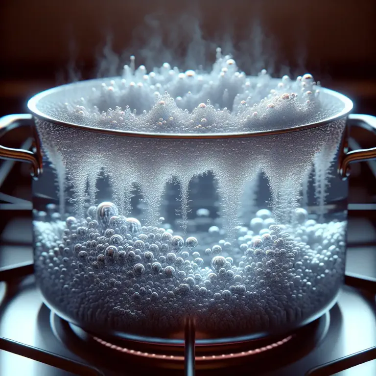 Visual representation of "off the boil" - Reduced intensity or activity