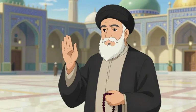 Visual representation of "ayatollah" - A high-ranking title given to Islamic clerics or scholars in Iran.
