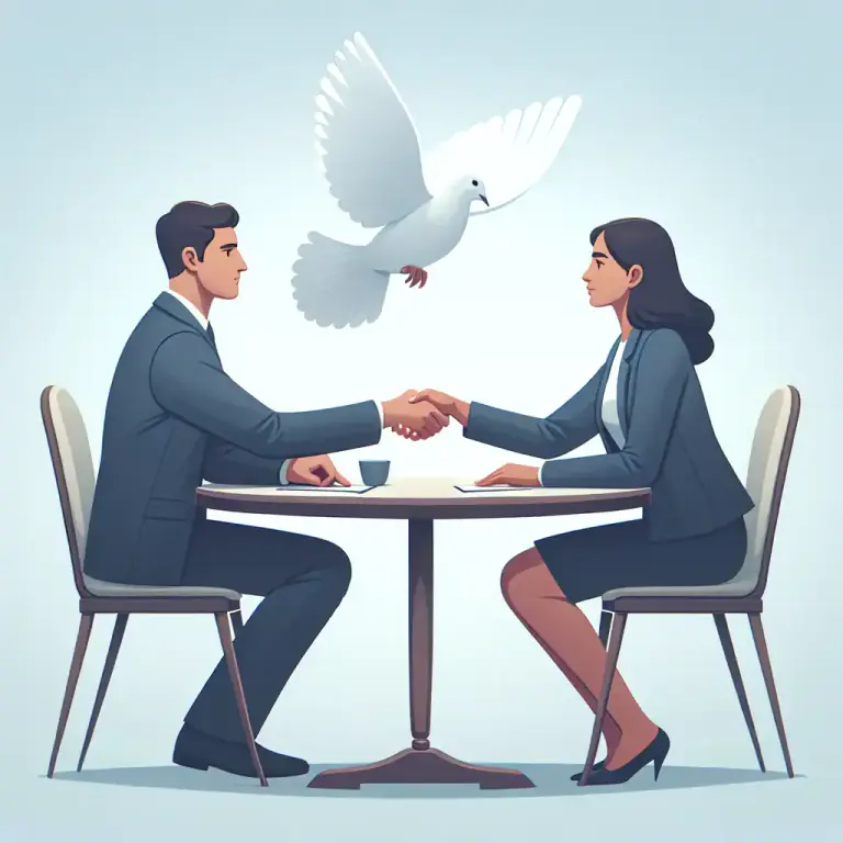 Visual representation of "diplomacy" - Skill in dealing with people in sensitive and effective way