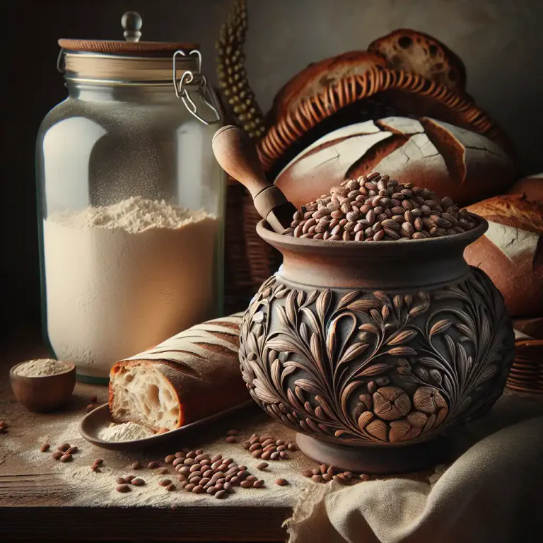 Visual representation of "lupin" - The seeds of the lupin plant, used in cooking or to feed animals