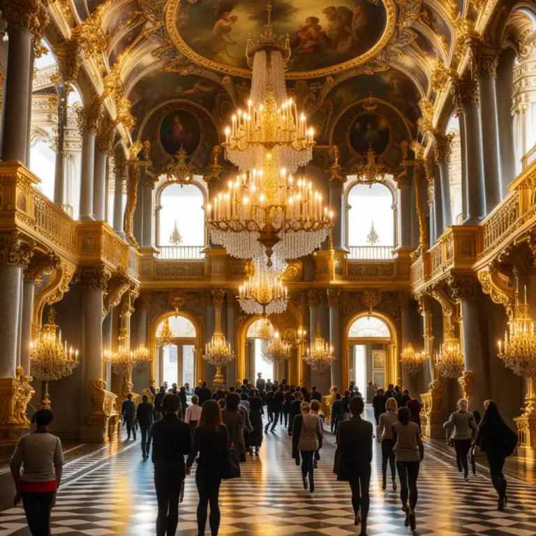 Visual representation of "splendour" - Magnificent and expensive decoration, especially in a building.