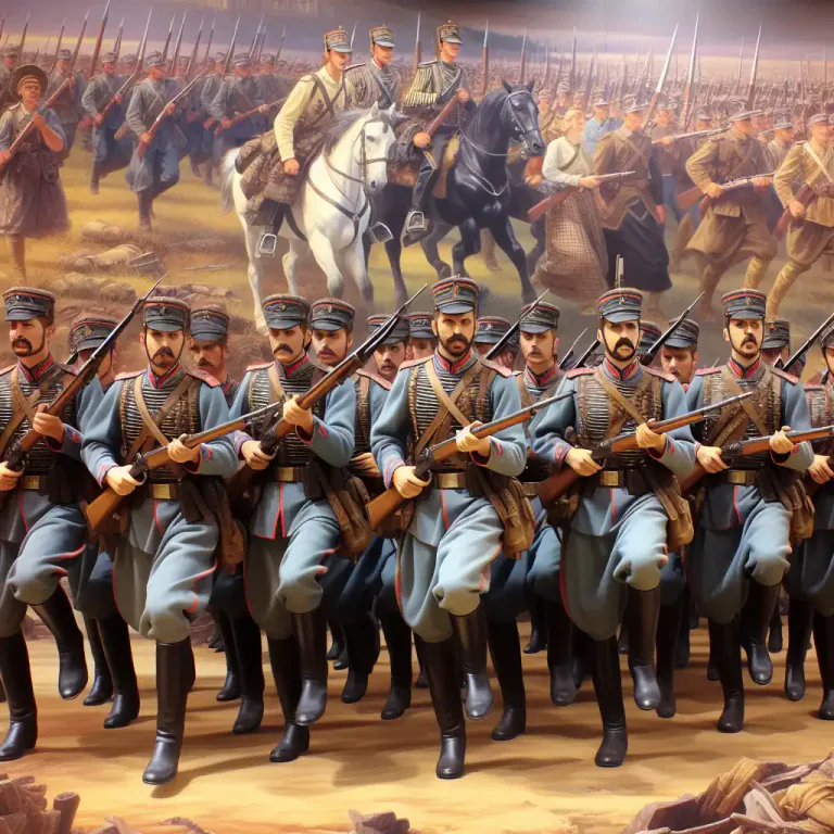 Visual representation of "infantry" - A division in the army consisting of soldiers who fight on foot.