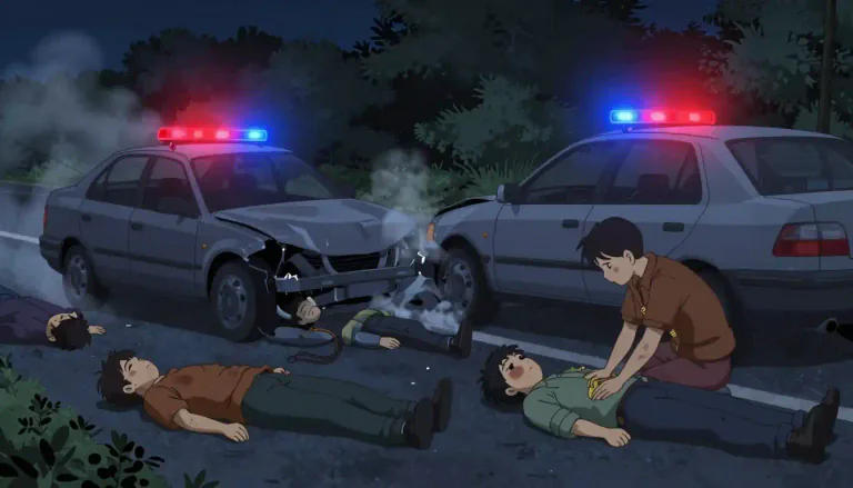 Visual representation of "casualty" - A person who is hurt or killed in an accident or war