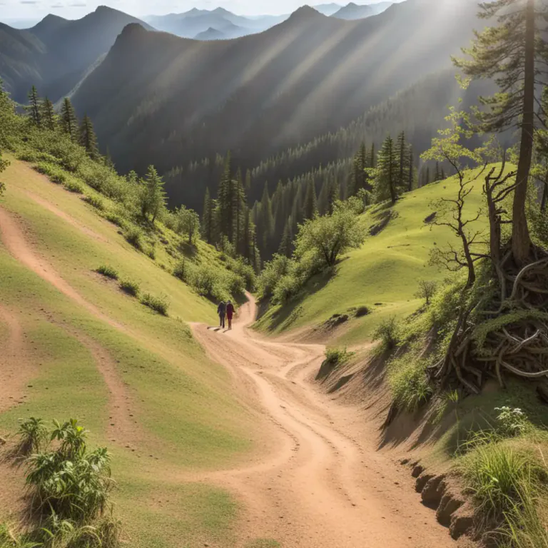 Visual representation of "berm" - A flat space between the top of a bank or bench and the face of a steep slope.